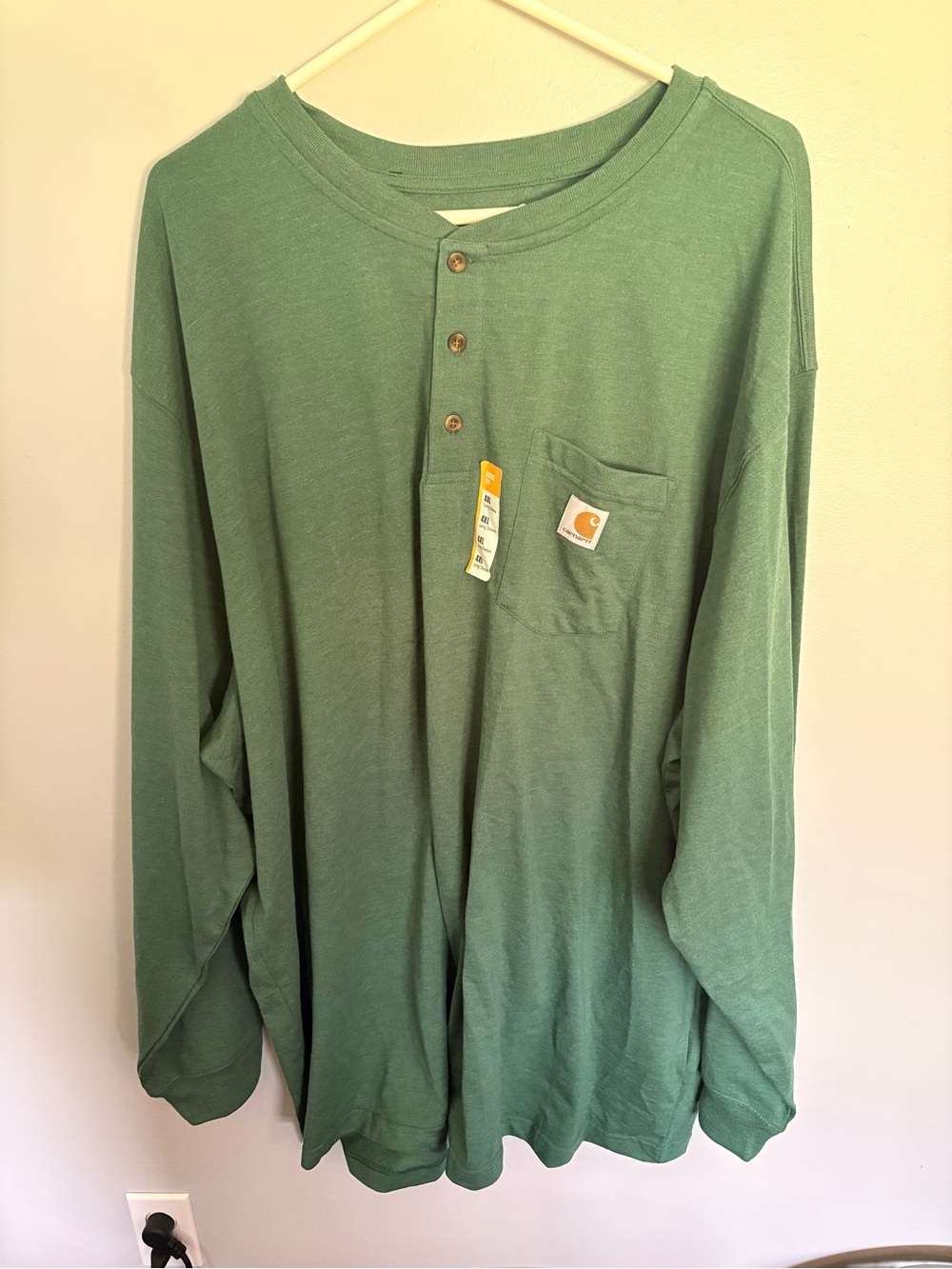 Carhartt Long-Sleeve Henley Pocket Shirt - Green